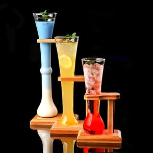 Tumblers Bar Craft Brew Malt Glass met plank Campus Family Party Beer Tumbler Grote capaciteit Draft Mok Glass Juice Cup 230413