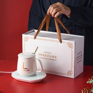 Gobelets cadeau en céramique tasse café USB montagnes russes coussin chauffant température constante ensemble électrique thé au lait et eau bon pour un usage domestique 230531