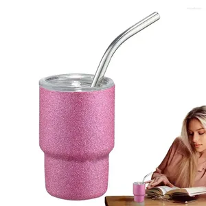 Gobelets à café en acier inoxydable, 3 Oz, Double paroi isolante, tasse d'eau, récipient de boisson en plein air pour voyager