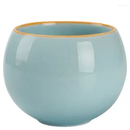 Tumblers Glaze, esmalte, individual, una sola taza de té colorido cerámica de bebida grande.