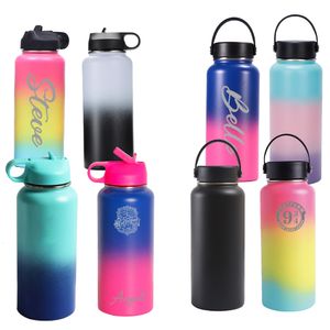 Tumblers Aangepaste Naam Roestvrijstalen Thermosbeker Buitensporten Waterfles Bruiloft Feestcadeau Verjaardag 230727