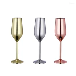 Gobelets européens 304 en acier inoxydable Champagne Goblet Creative Gold Potable Coupe debout Bar à vin Décoration Verre à vin Verre