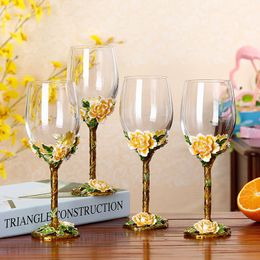 Tumblers European Luxury Highgrade Crystal Wine Cup Huishouden Goblet Decanter Set 230413