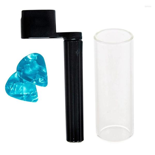 Vasos Guitarra Vidrio Resbaladizo Palo Diapositiva Transparente Con Taburete De Cuerda 2 Selecciones Manivela Premium