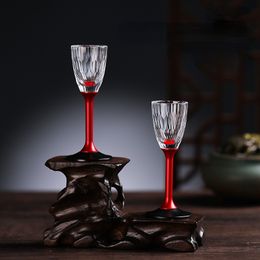 Tumblers huishouden creatieve goudfolie met hoge voets witte wijnglas stirelingen metaal aluminium staaf een kopje kristal drinken 230413