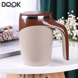 Gobelets Lazy Coffee Stirring Cup Auto Stirring Cup Magnétique Rotatif Électrique Milk Cup Mark Cup 304 Acier Inoxydable 230720