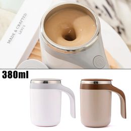 Tumblers Lazy Smart Mixer en acier inoxydable Mark Cup Mélangeur rotatif magnétique Auto Agitation Café Lait Mélange Chauffe-bouteille 230928