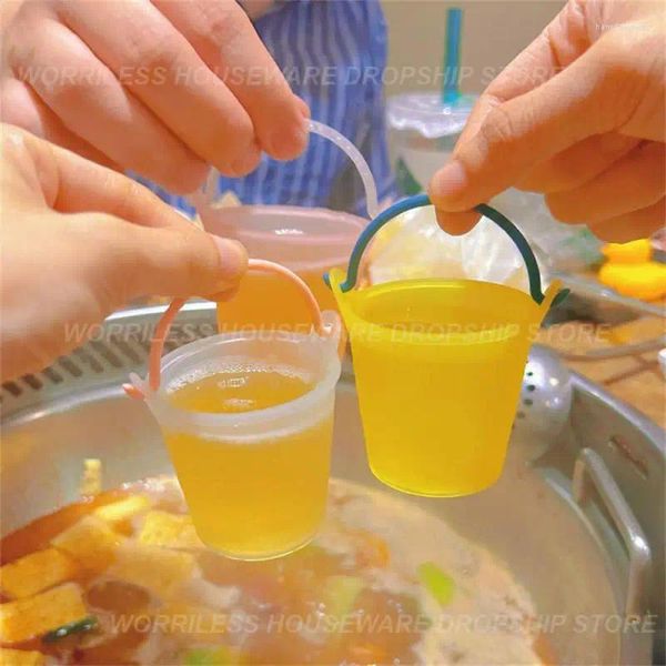 Gobelets Mini tasse à bière portable facile à nettoyer environ 6,5 à 6,5 cm disponible en plusieurs couleurs fournitures pour la maison petit verre à vin