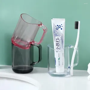 Vasos Taza para enjuague bucal Hogar Transparente Amantes creativos cepillarse los dientes Tazas de plástico para inodoro.