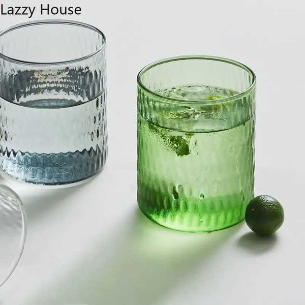 Gobelers nordique style couleur verre tasse tasse moderne tasses modernes verres de boissons froides à chaleur eau chaude house lazzy h240506