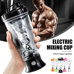 Tumblers draagbare elektrische eiwitshaker Meng cup fitness gym automatisch zelf roerend waterfles mixer één knop schakelaar drinkware 230520