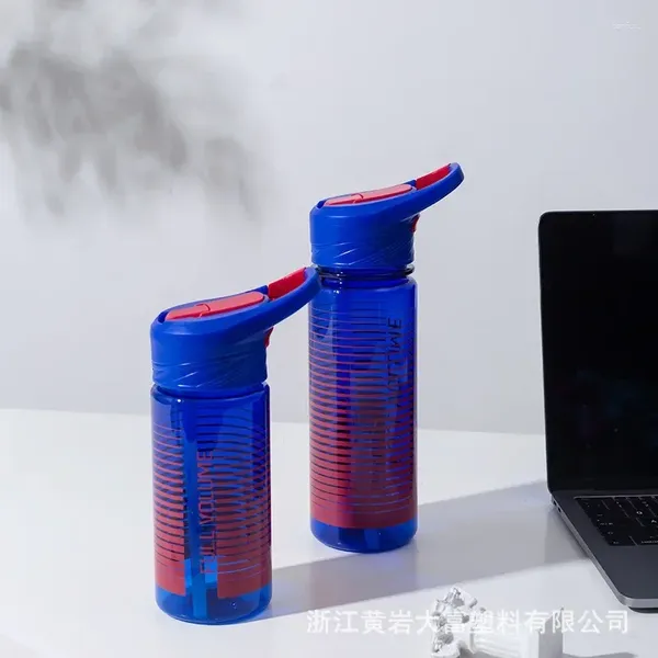 Gobelers tasse en plastique de bouteille d'eau portable avec paille en paille et résistant à la température
