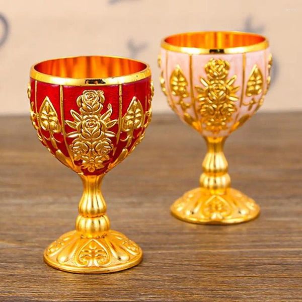 Vasos Retro vino Metal Vintage copa de champán bebida espirituosa de lujo estilo europeo Bar en casa regalo para beber creativo