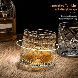 Tumblers roteren whiskyglas whiskeyscotchbourbon kristalglazen barware ouderwetse cocktailwhiskey 230413
