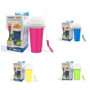 Tumblers Sile Slushy Slushie Maker Coupe de glace Grande glace magique Squeeze Slushi faisant des tasses de smoothie réutilisables St Drop Livraison Home Gar