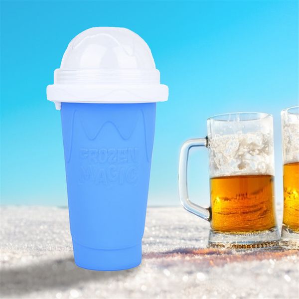 Gobelets Slush Maker Coupe Smoothie Refroidissement Ménage Broyeur À Glace Moules Gel Popsicle Cuillère Jus Fait Maison Été Cool Créatif 230222