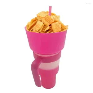 Tumblers Stadium Cup 2 in 1 multifunctionele snackdrank met rietje voor films thuisgebruik lekvrij draagbaar