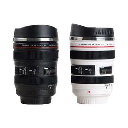 Tuimelaars RVS Camera EF24-105mm Koffie Lens Mok Wit Zwart Koffiemokken Creatief Cadeau Koffiekopjes canecas tazas vaso caf 230802