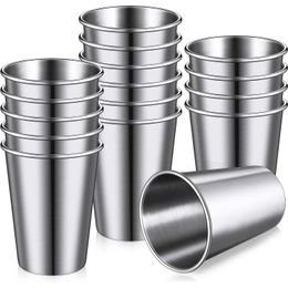 Gobelets en acier inoxydable tasses de pinte de métal Métalle de verres de consommation d'eau pour enfants adts intérieurs et usage extérieur - livraison de chute sier dh6o2