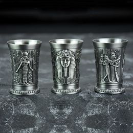 Tumblers The Revenant Same Style Wine Glass Ancient Egypt Myth Relief Art Copper S B52 Cocktail Rusland Sikkim Spirits Bullet Cup 230413