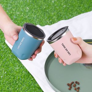 Tumblers Thermische mok Bierbekers 300ml580ml roestvrij staal 20 oz thermoskan thee koffie waterfles vacuüm geïsoleerd met opener deksel 230531