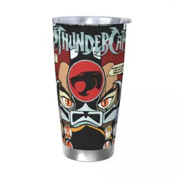 Vasos Thundercats Sin vaso con aislamiento al vacío Panthro Cheetara Tygra Taza térmica Taza de doble pared de acero inoxidable Bebida fría 20 oz