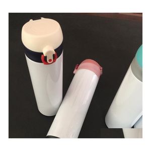 Tumblers Tumbler Deksel Rechte Bekers Waterfles Deksels Drinkbekers Vacuüm Cup 5 Kleuren Melk Koffie Flessen Op Voorraad Yfa2678 Drop Dhl4D