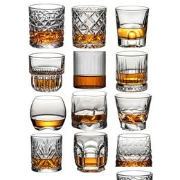 Tumblers Whisky Verres Scotch Old Fashioned Cadeau Parfait Pour Loversstyle Glasre Bourbonrum 230413 Livraison Directe Maison Jardin Kitche Dh48W