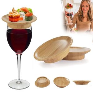 Tumblers Wine Glass Charcuterie Board Decoratie Rood houten mat huishoudelijke keukengereedschap en benodigdheden