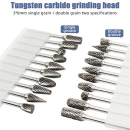 Tungsten Carbure Milling Cutter Rotary Tool File Set pour bois et pierre de sculpture en alliage en alliage en acier tungstène