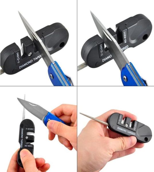 Cuchillo de carburo multiusos de cerámica de tungsteno, herramienta de diamante de bolsillo, tijera, afilar pescado, piedra de afilar, gancho múltiple para exteriores, Camp8530767