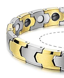 Bracelet en acier tungstène pour hommes, bijoux en or 18 carats, bracelet de soins de santé, nouveau cadeau, offre spéciale, bonne qualité, livraison gratuite DHL