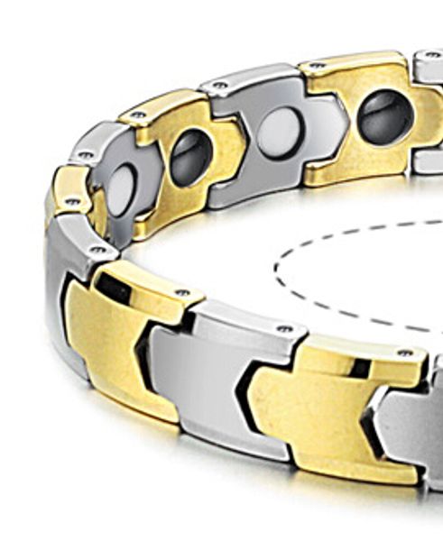 Bracelet en acier tungstène pour hommes, bijoux en or 18 carats, bracelet de soins de santé, nouveau cadeau, offre spéciale, bonne qualité, livraison gratuite DHL