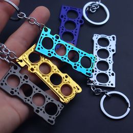 Tuning Keychain Auto Modification Cilinder Head Motor Pakking Model Keychain Key Ring Diy Key Chain voor F1 Racing Fans geschenken 1 %