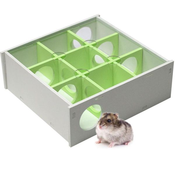 Tunnels Hamster maison labyrinthe 9 chambres 10 trous Tunnel exploration jouets couverture transparente pour Hamster nain Mini gerbilles petites souris