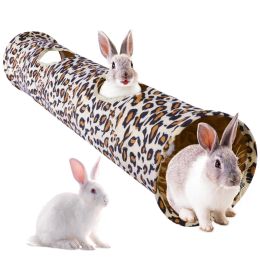 Tunnels Tunnel Tunnel Leopard Play Rabbit Play pliable Spaces Égardant des jouets non toxiques pour chiens Cat