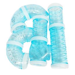 Tunnels de jeu, jouet pour petits animaux, tuyau externe, Cage, accessoires, fournitures pour animaux de compagnie, ensemble de tubes pour Hamster, raccords, exercice d'extension de l'espace