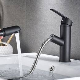 Tuqiu-grifo para lavabo, mezclador de baño negro moderno, oro cepillado, níquel, cromo, lavabo y fregadero frío 240127