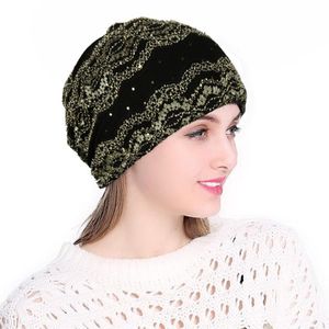 Turban automne printemps chapeau dame headwear femmes dentelle crullies fleur slouchy bapgy tête bonnet beanie soft bandan