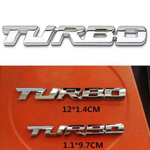 Autocollant de corps en métal TURBO 3D avec lettres et chiffres en alliage de Zinc couverture arrière insigne de voiture décoration accessoires de voiture