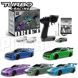 Turbo Racing 1 76 C74 C75 Flat Running C64 C61 C62 C63 Drift RC Car con Gyro Radio juguetes proporcionales completos para niños y adultos 240122