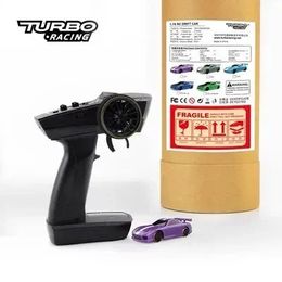 Turbo Racing 1 76 Mini voiture de dérive télécommandée C61c62c63c64 petite transmission arrière proportionnelle Jdm cadeau sûr et fiable pour les enfants 240127