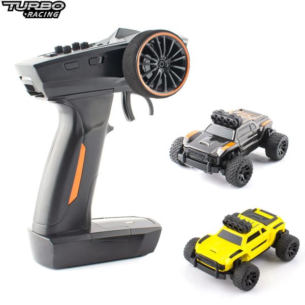 Turbo Racing Baby Monster escala 1/76 Monster Truck RTR Control remoto Mini modelos en carretera Vehículos rápidos Rc Idea de regalo 240127