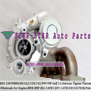 Turbo Turbo K03 53039700162 53039880248 53039880162 150 0142 Voor VW Golf 5 6 Polo 5 Scirocco Tiguan Touran 1 4L TSI BWK BMY238w