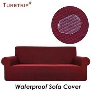 Turetrip housse de canapé imperméable pour housse de canapé entièrement pliant élastique avec bras extensible protecteur de meubles 1PC Plaid Cover270U