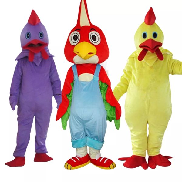 Disfraz de mascota de dibujos animados de pavo, vestido de Anime de pájaro grande de Acción de Gracias, tocado de gallina, ropa de propaganda de actividad, desfile de pollo