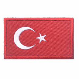Turkije Vlag 3D Geborduurde Armband Turkse Nationale Soldier Logo Morale Badge Kleding Rugzak Hat Jas Decoratieve Patch