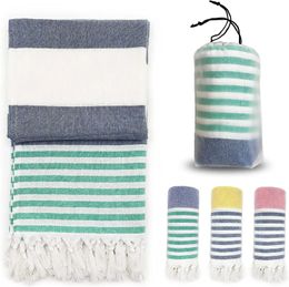 Turkse strandhanddoeken 39 x 71 inch Oversized handdoek Snel droog zandvrij bad voor zwembad Gym en badkamer 240422