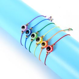 Bracelets turcs mauvais yeux pour femmes chaîne de corde colorée tissée Bracelet porte-bonheur bijoux d'amitié