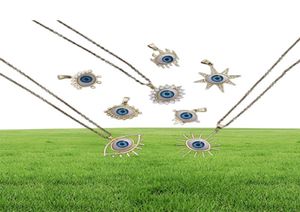 Türkische Lucky Evil Eye Halskette Damen 8 Stil Blaue Augen Weiblicher Charme Mode Emaille Edelstahl Kette Halskette Schmuck Geschenk G15638442